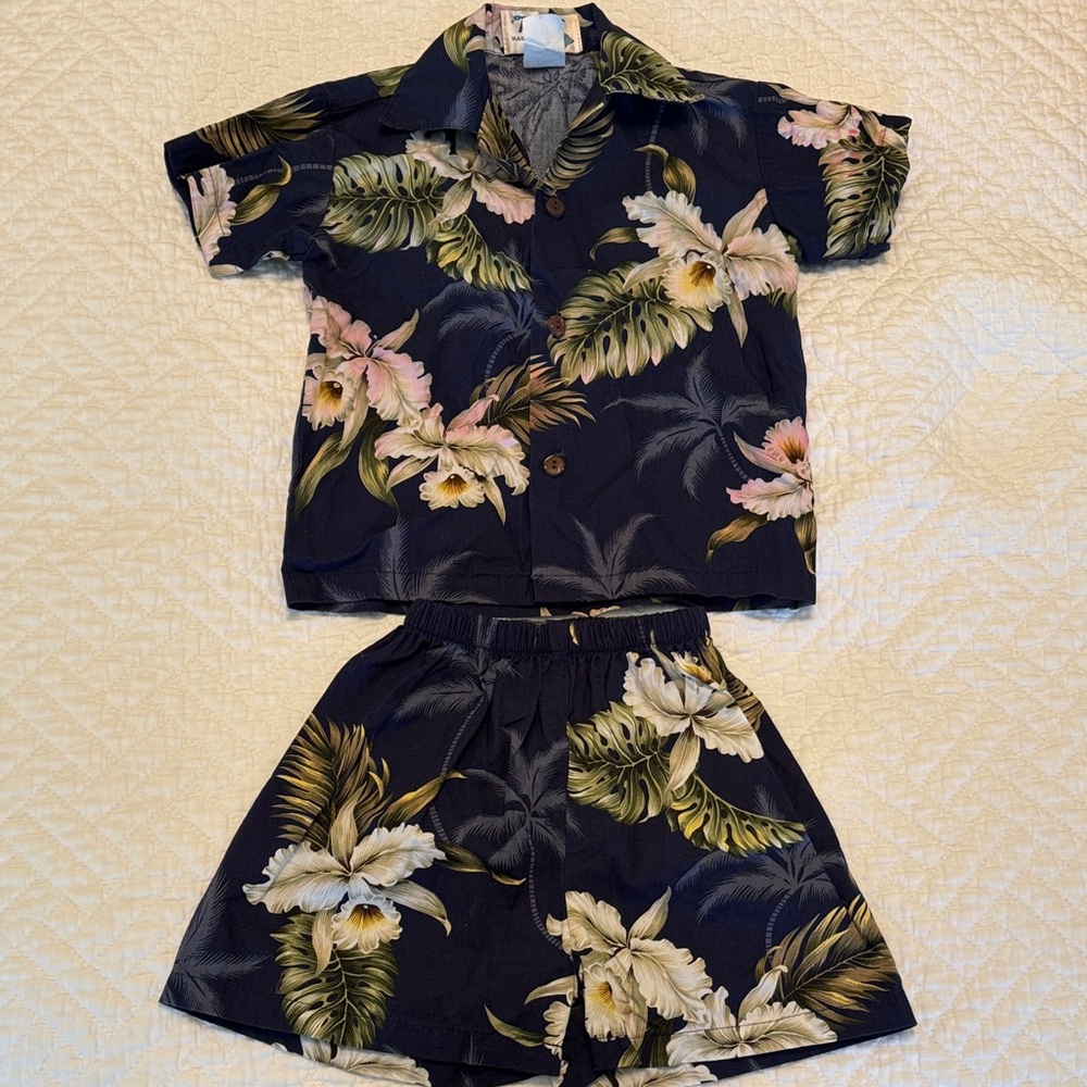 Ky’s Hawaii Floral Kids Set, size 2T